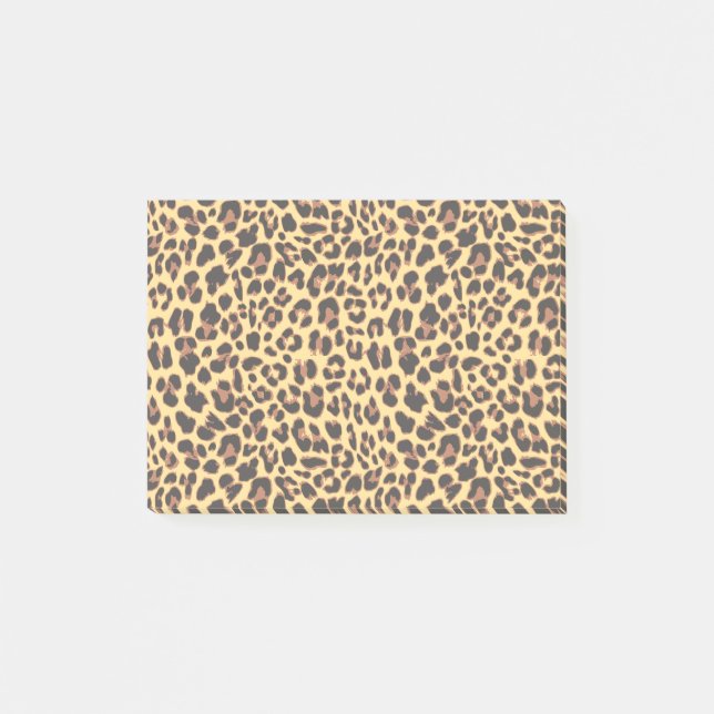 Leopardtryckdjur flår mönster post-it block (Framsida)
