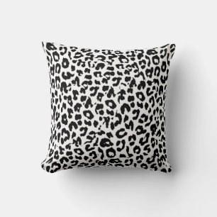 Leopardtrycket flår päls kudde