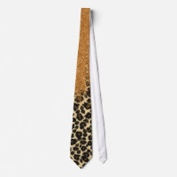 Leopardtrycket med guld- Fauxglitter borstar slår