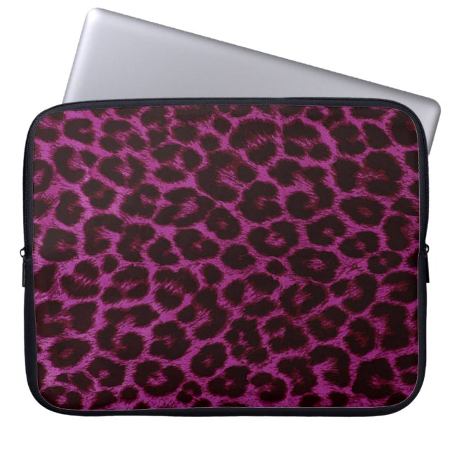 Leopardtrycklaptop sleeve (Framsidan)
