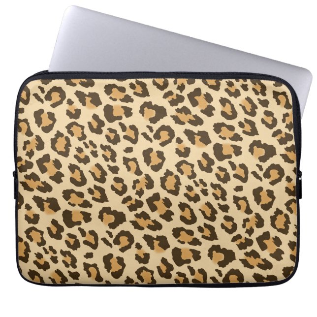 Leopardtrycklaptop sleeve (Framsidan)