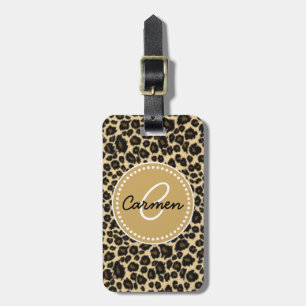 LeopardtryckMonogram Bagagebricka