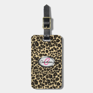LeopardtryckMonogram Bagagebricka