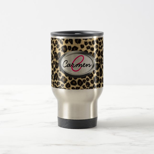 LeopardtryckMonogram Resemugg (Center)