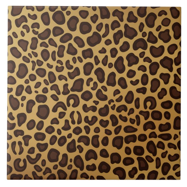 Leopardtryckmönster Kakelplatta (Framsidan)