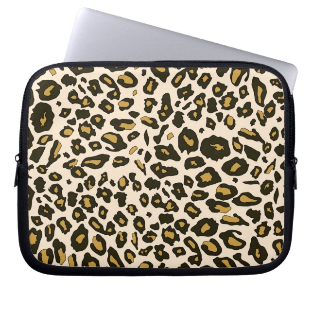 Leopardtryckmönster Laptop Fodral (Framsidan)