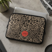 Leopardtryckt laptopsleeve | Neoprenfodral