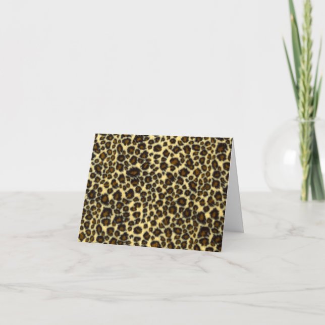 Leopardtryckta anteckningskort (Framsida)