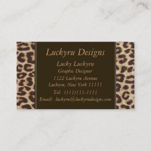 Leopardtryckvisitkort Visitkort