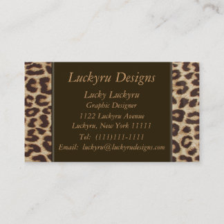 Leopardtryckvisitkort Visitkort