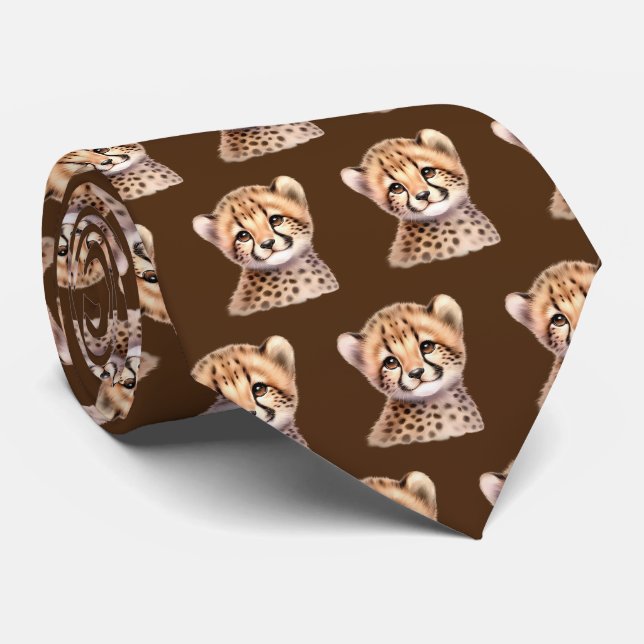 Leopardutskrift Modern Kawaii Söt Gepard Babys Slips (Rullad)
