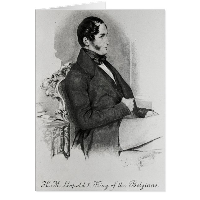 Leopold mig, kung av belgarna hälsningskort (Framsidan)