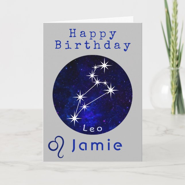 Leos horoskop Zodiak-kort Kort (Framsida)