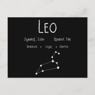 Leos stjärnbild Astrologi Horoskop Present Vykort