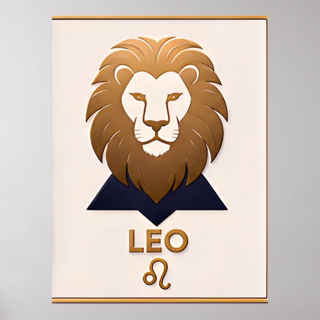 Leos stjärntecken Dekoration Astrologi Present Poster (Framsidan)