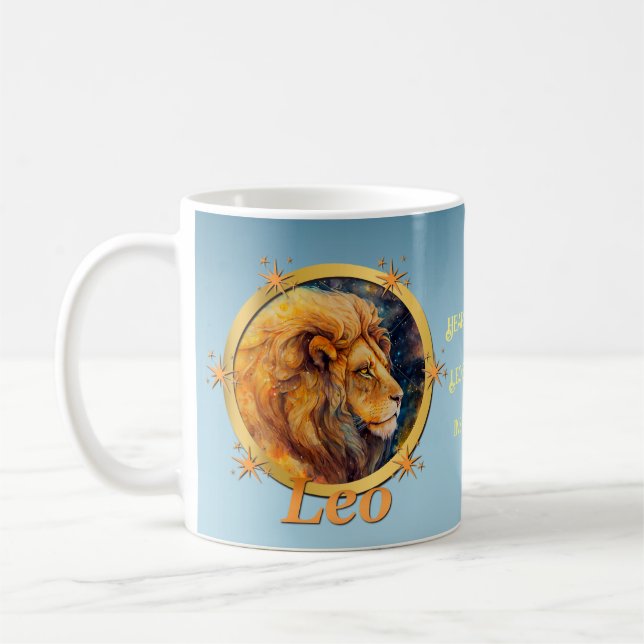 Leos stjärntecken egenskaper, motivation, horoskop kaffemugg (Vänster)