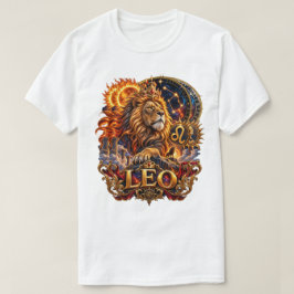 Leos stjärntecken Lejon Celestial Astrologi Horosk T Shirt