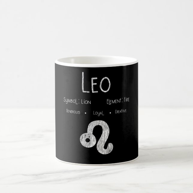Leos stjärntecken Lejon Eld Astrologi Födelsedagsp Kaffemugg (Center)