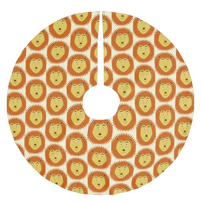 Leos stjärntecken Lejon Födelsedagsmönster Julgransmatta Borstad Polyester (Framsidan)