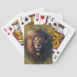 Leos stjärntecken Vattenfärgdesign Casinokort