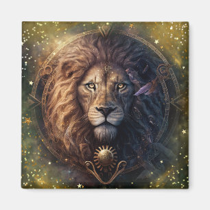 Leos stjärntecken Vattenfärgdesign Magnet