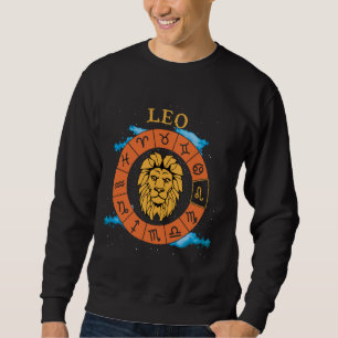 Leosymbol Horoskop Zodiakus Symbol Leo Lång Ärmad Tröja