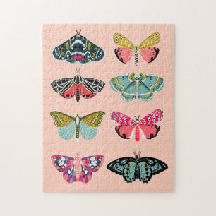 Lepdoptery No. 1 Moth Study Illustration Pussel