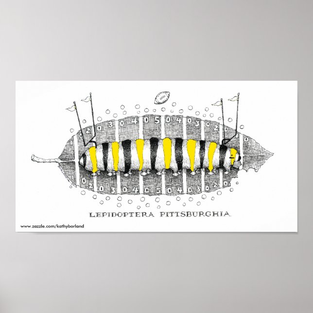 Lepidoptera Pittsburghia-Zazzle, www.zazzle.com.. Poster (Framsidan)