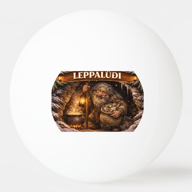 Leppaludi isländsk julpojke pingisboll (Framsidan)