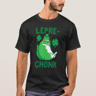 Lepre Chonk Katt St Patricks Day Leprechaun Shamro T Shirt