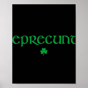 Lepre St Patricks Day Kvinnor Lepre Irländsk Shamr Poster