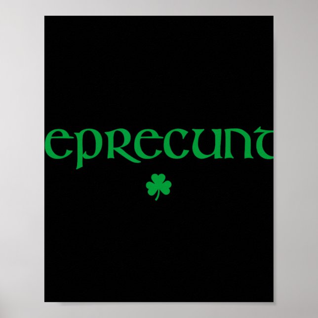 Lepre St Patricks Day Kvinnor Lepre Irländsk Shamr Poster (Framsidan)