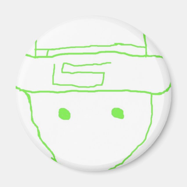 Leprechaun Amateur Sketch Magnet (Framsidan)