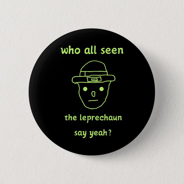 Leprechaun Amateur Sketch Meme Irish St Patr Knapp (Framsida)