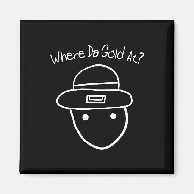Leprechaun Amateur Sketch Meme Irish St Patr Magnet (Framsidan)