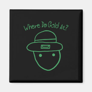 Leprechaun Amateur Sketch Meme Irish St Patr Magnet