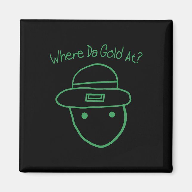 Leprechaun Amateur Sketch Meme Irish St Patr Magnet (Framsidan)
