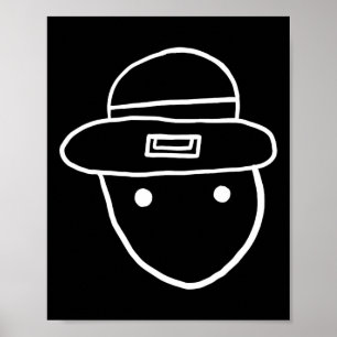 Leprechaun Amateur Sketch Meme Irish St Patr Poster