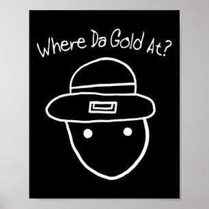 Leprechaun Amateur Sketch Meme Irish St Patr Poster