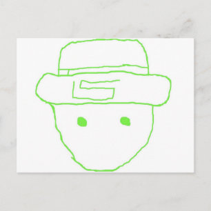 Leprechaun Amateur Sketch Vykort