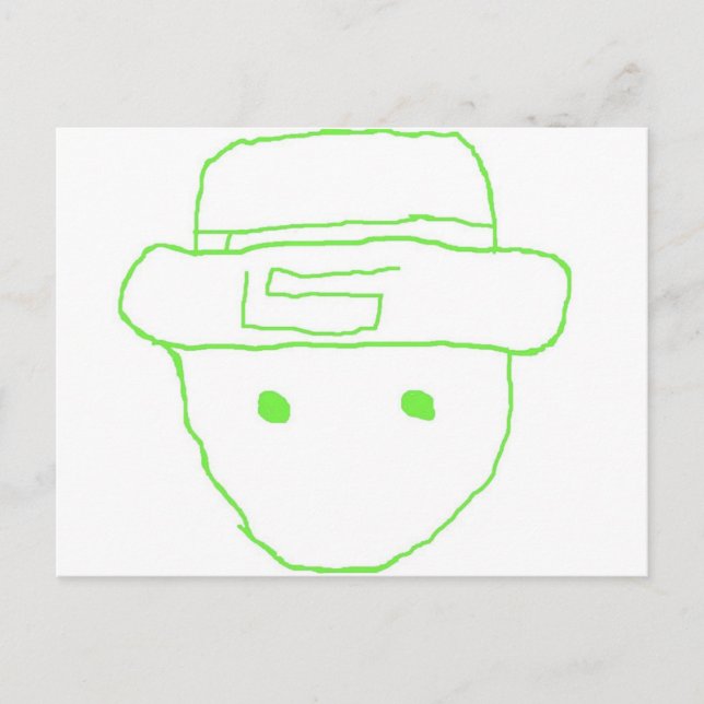 Leprechaun Amateur Sketch Vykort (Framsida)