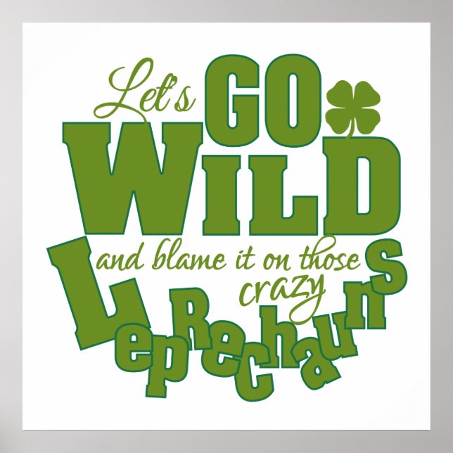 Leprechaun-anpassningsbarna poster (Framsidan)