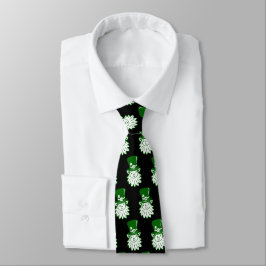 Leprechaun Ansikte Mönster Neck Tie Slips