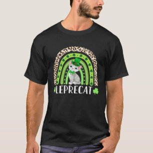 Leprechaun Barn Katt St Patrick s Day Regnbåge Sh T Shirt