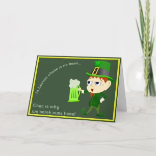 Leprechaun Beer St. Patrick's Day Card Kort
