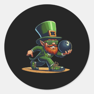 Leprechaun Bowling Bowlareare St. patricks Day Kid Runt Klistermärke