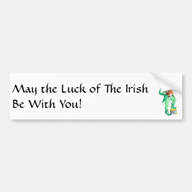 Leprechaun Bumper Sticker Bildekal (Framsidan)