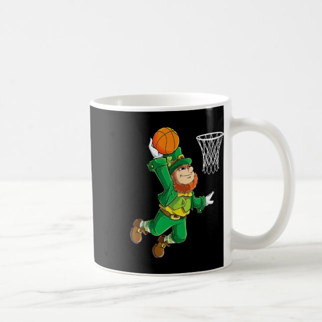Leprechaun Bysketbyll Dunk St patricks day Boys Me Kaffemugg (Höger)