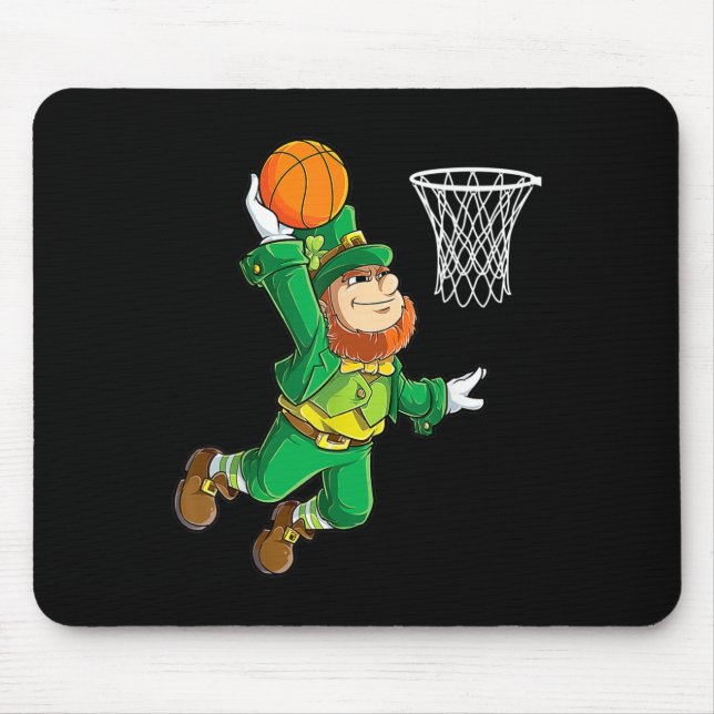 Leprechaun Bysketbyll Dunk St patricks day Boys Me Musmatta (Framsidan)