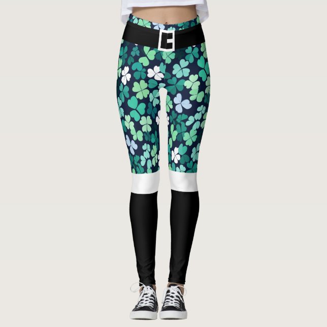 Leprechaun Cosplay Irish St. Patrick's Day Leggings (Framsida)